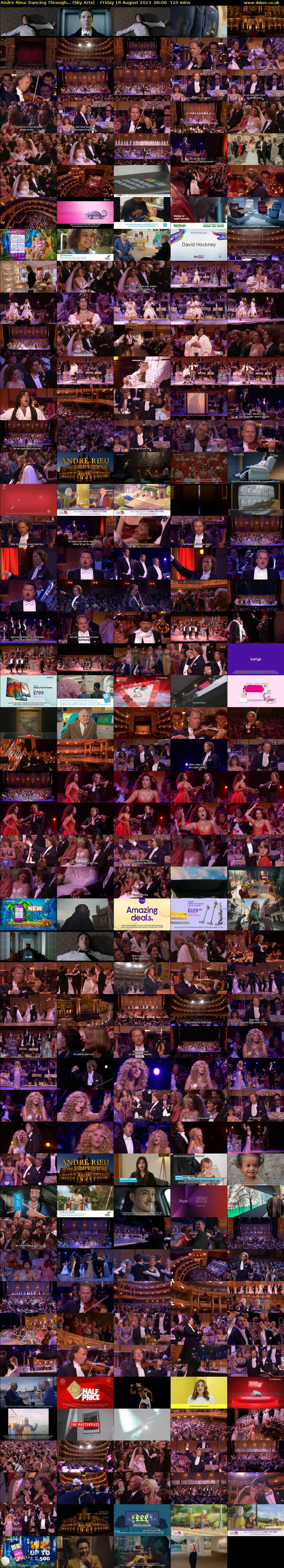 Andre Rieu: Dancing Through... (Sky Arts) Friday 18 August 2023 06:00 - 08:00