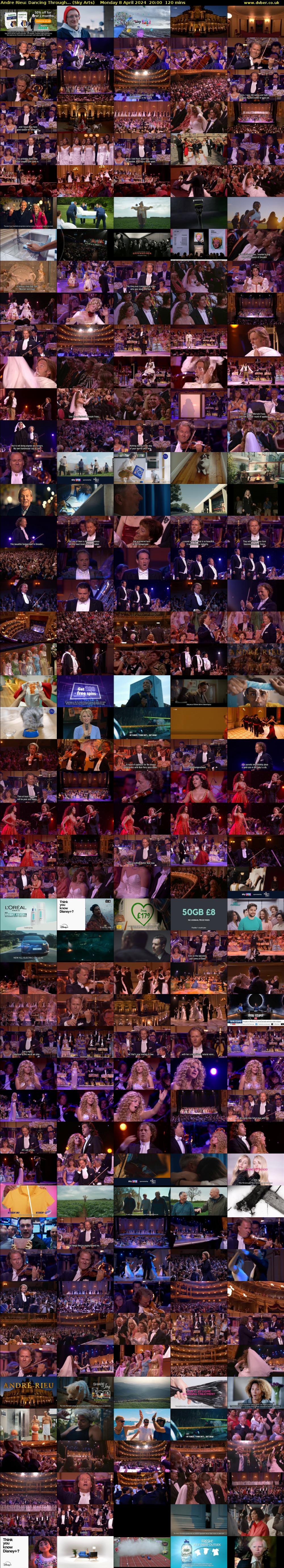 Andre Rieu: Dancing Through... (Sky Arts) Monday 8 April 2024 20:00 - 22:00