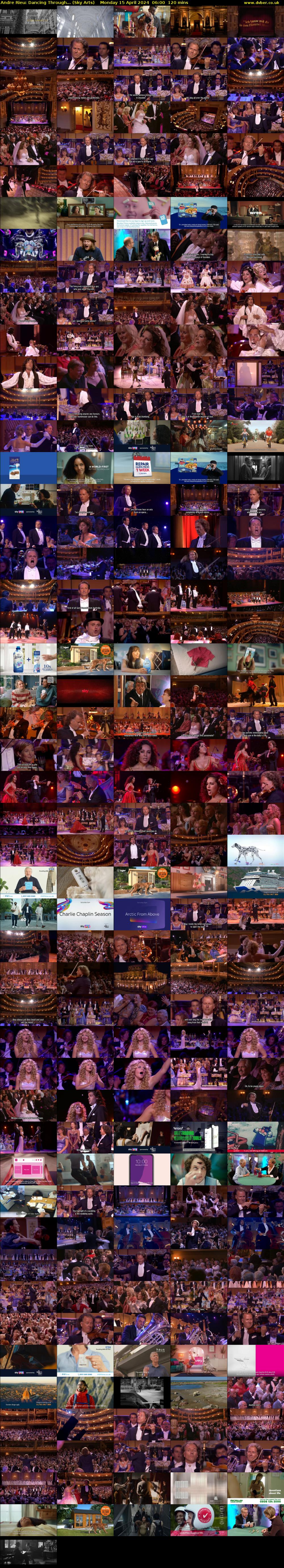 Andre Rieu: Dancing Through... (Sky Arts) Monday 15 April 2024 06:00 - 08:00