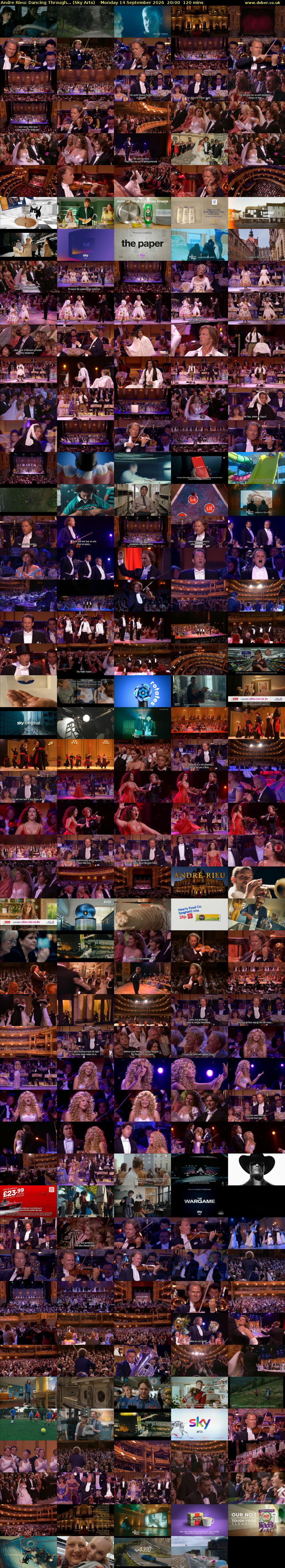 Andre Rieu: Dancing Through... (Sky Arts) Monday 14 September 2026 20:00 - 22:00