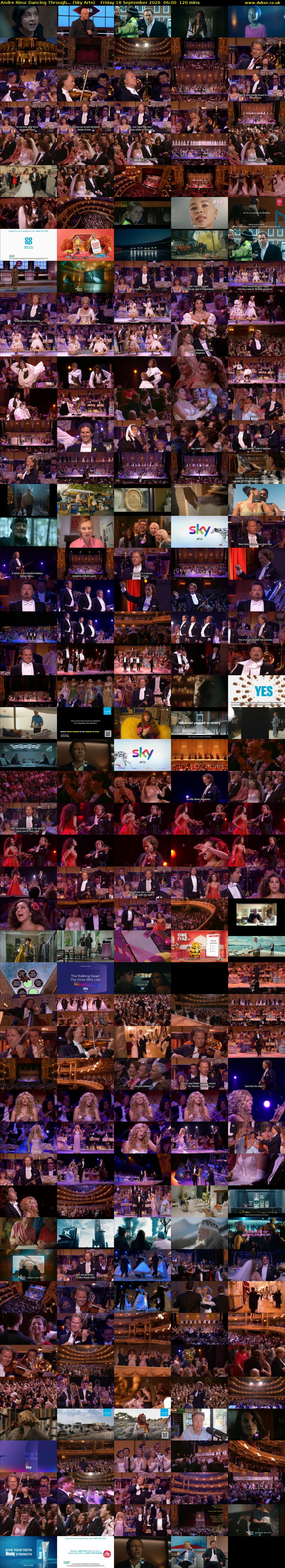 Andre Rieu: Dancing Through... (Sky Arts) Friday 18 September 2026 06:00 - 08:00
