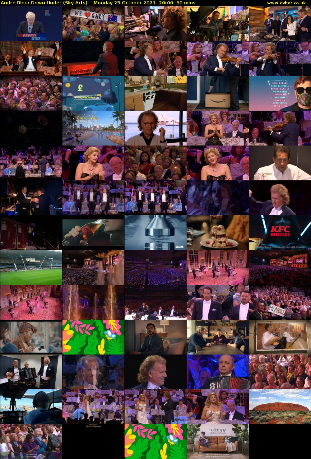 Andre Rieu: Down Under (Sky Arts) Monday 25 October 2021 20:00 - 21:00