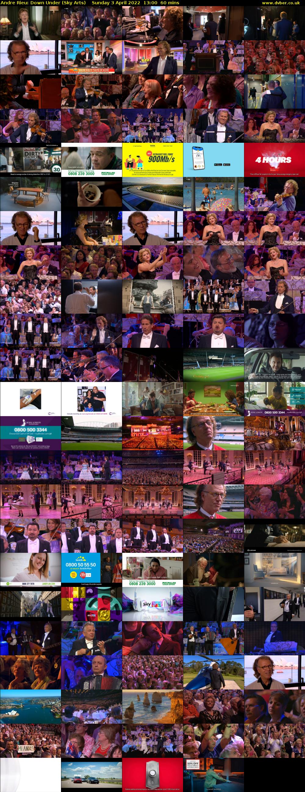 Andre Rieu: Down Under (Sky Arts) Sunday 3 April 2022 13:00 - 14:00