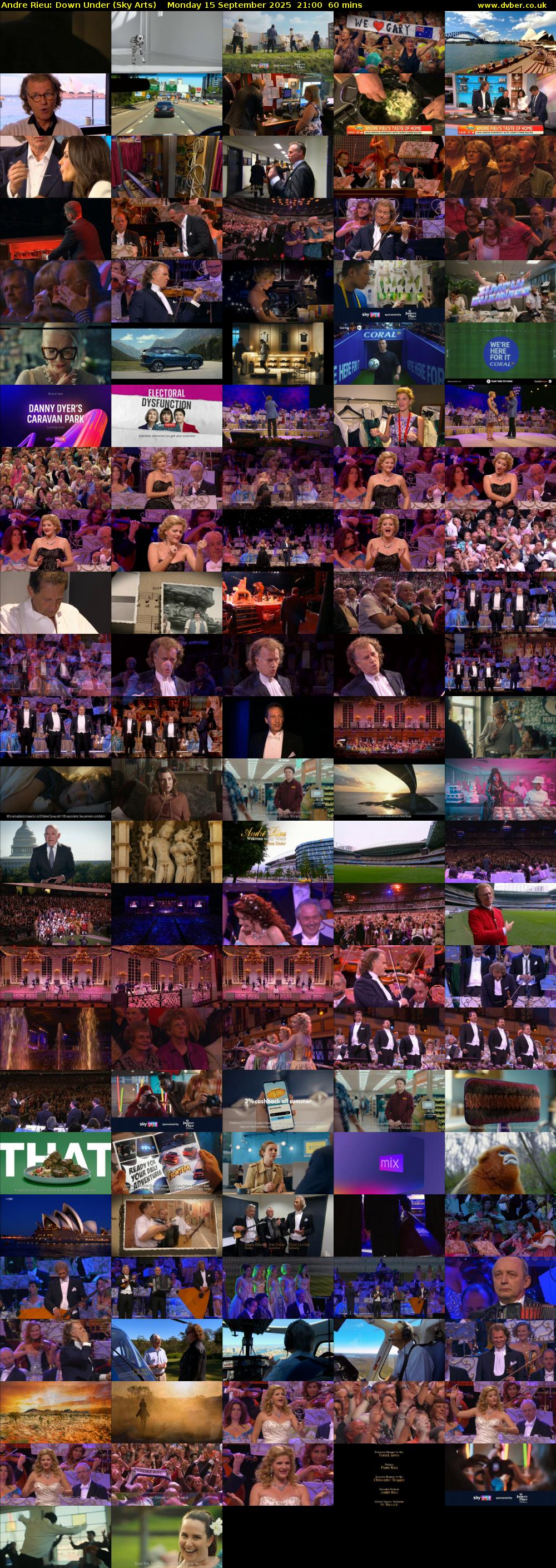 Andre Rieu: Down Under (Sky Arts) Monday 15 September 2025 21:00 - 22:00