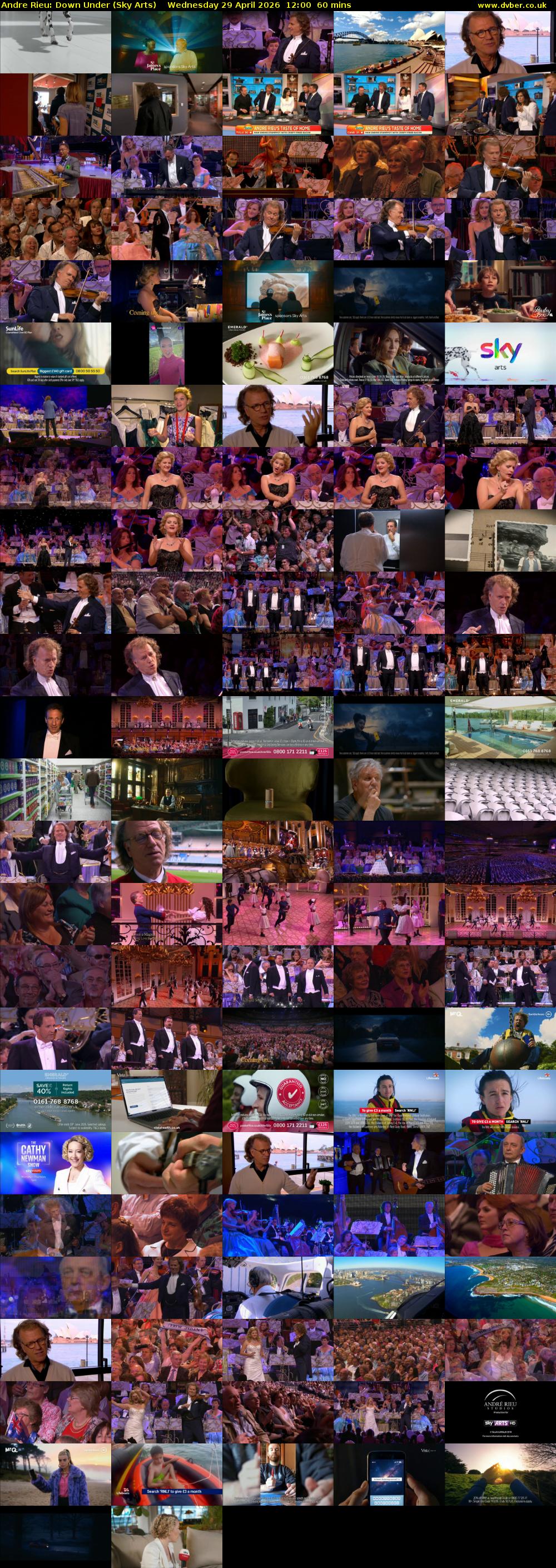 Andre Rieu: Down Under (Sky Arts) Wednesday 29 April 2026 12:00 - 13:00