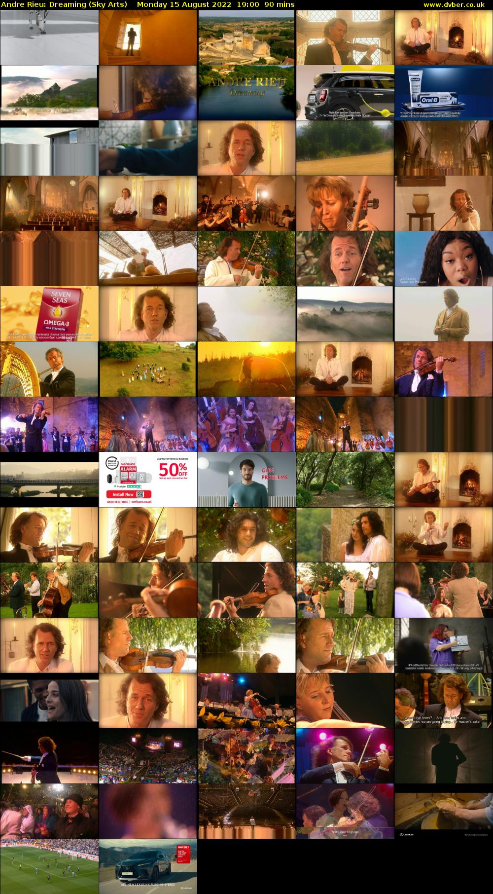 Andre Rieu: Dreaming (Sky Arts) Monday 15 August 2022 19:00 - 20:30