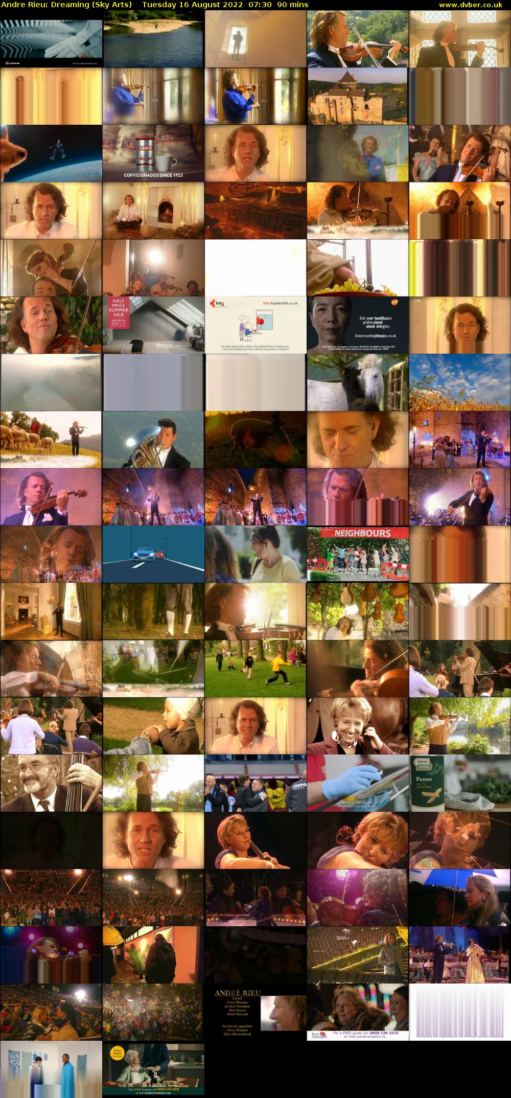 Andre Rieu: Dreaming (Sky Arts) Tuesday 16 August 2022 07:30 - 09:00