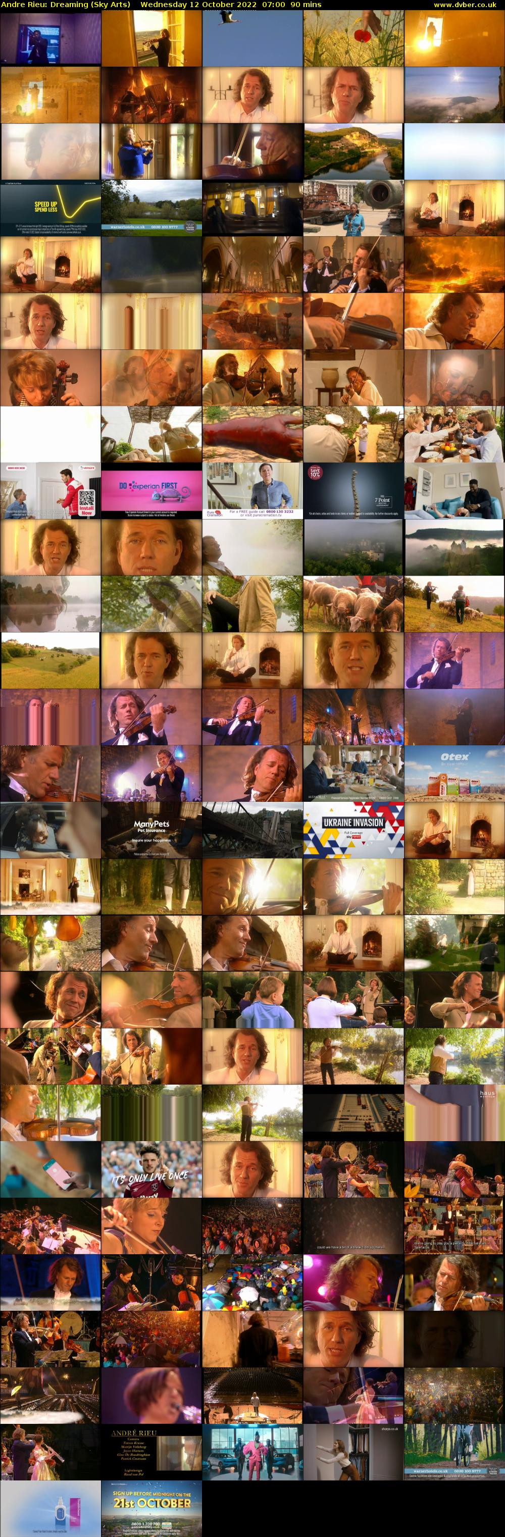 Andre Rieu: Dreaming (Sky Arts) Wednesday 12 October 2022 07:00 - 08:30