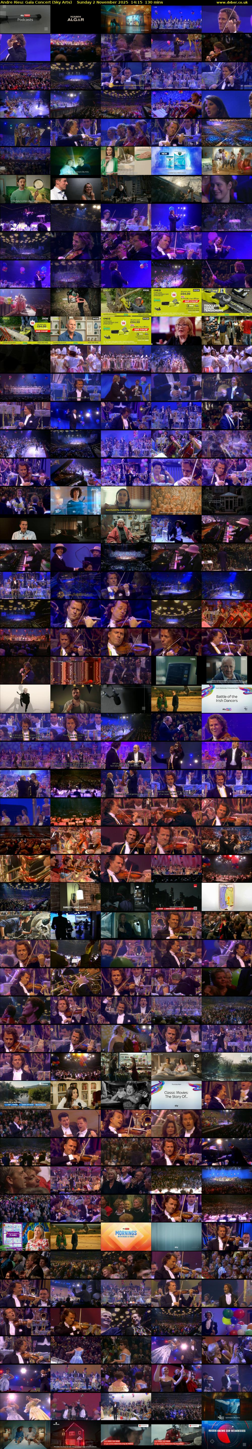 Andre Rieu: Gala Concert (Sky Arts) Sunday 2 November 2025 14:15 - 16:25