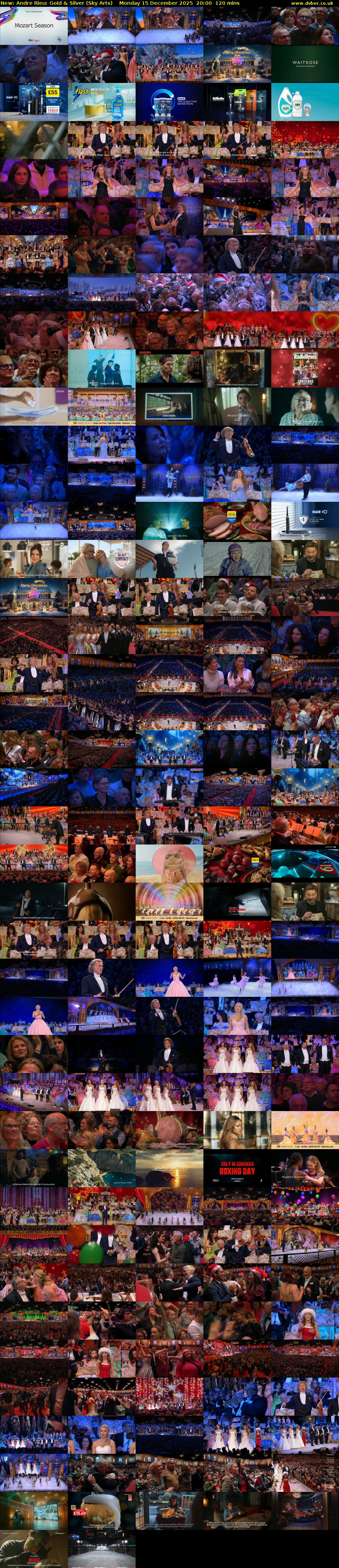 Andre Rieu: Gold & Silver (Sky Arts) Monday 15 December 2025 20:00 - 22:00