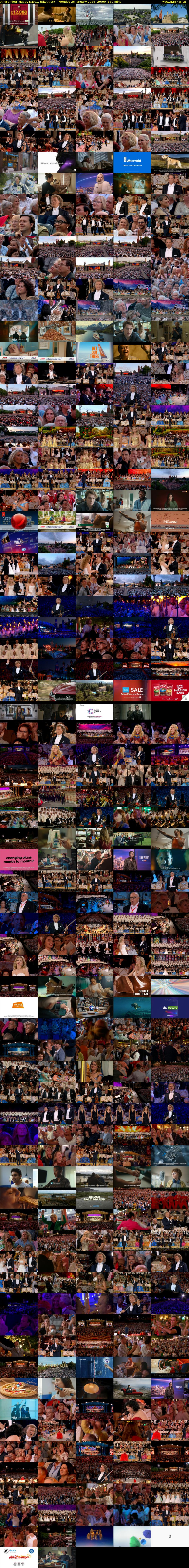 Andre Rieu: Happy Days... (Sky Arts) Monday 26 January 2026 20:00 - 23:00