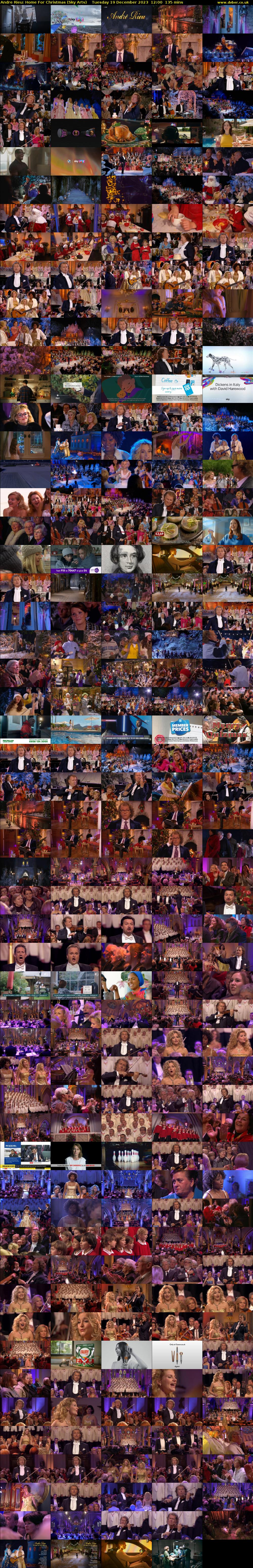 Andre Rieu: Home For Christmas (Sky Arts) Tuesday 19 December 2023 12:00 - 14:15