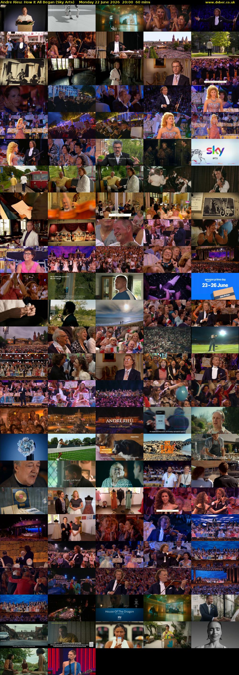 Andre Rieu: How It All Began (Sky Arts) Monday 22 June 2026 20:00 - 21:00