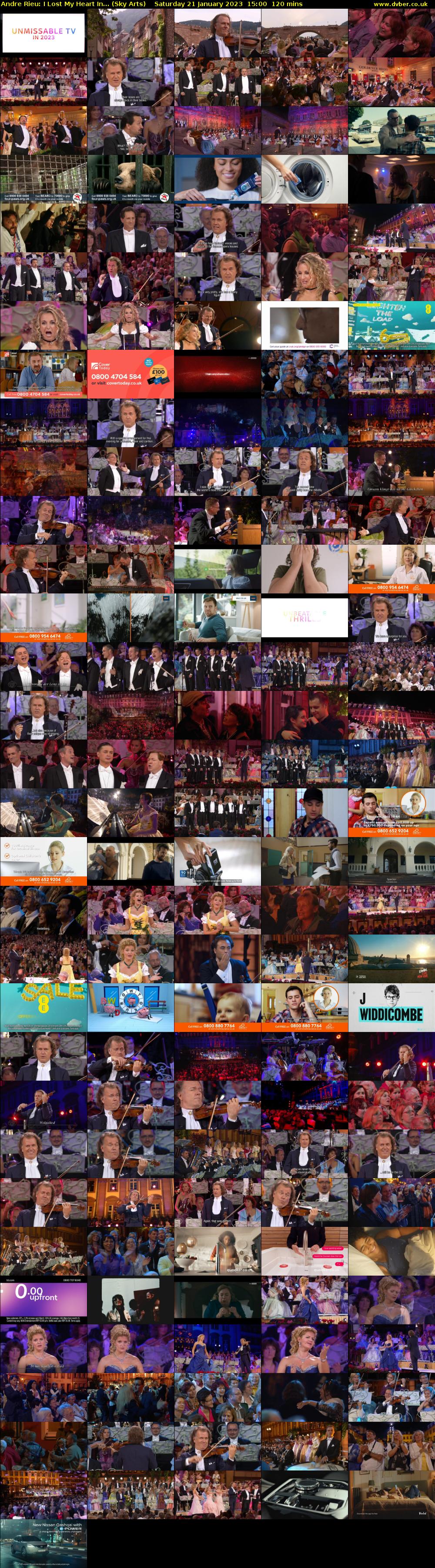 Andre Rieu: I Lost My Heart In... (Sky Arts) Saturday 21 January 2023 15:00 - 17:00