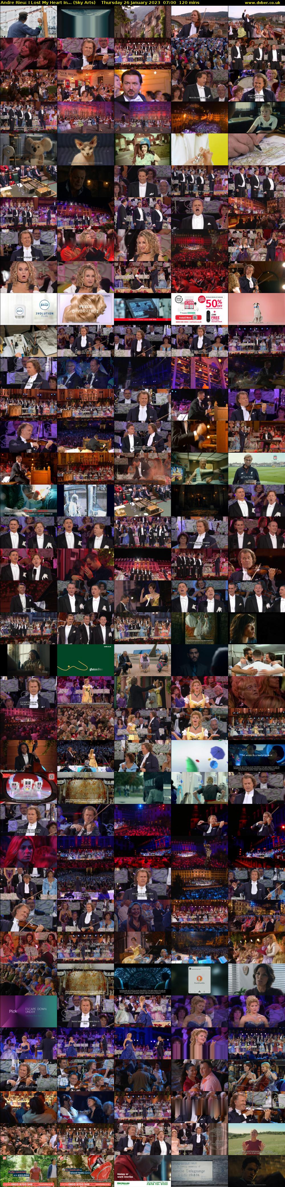 Andre Rieu: I Lost My Heart In... (Sky Arts) Thursday 26 January 2023 07:00 - 09:00