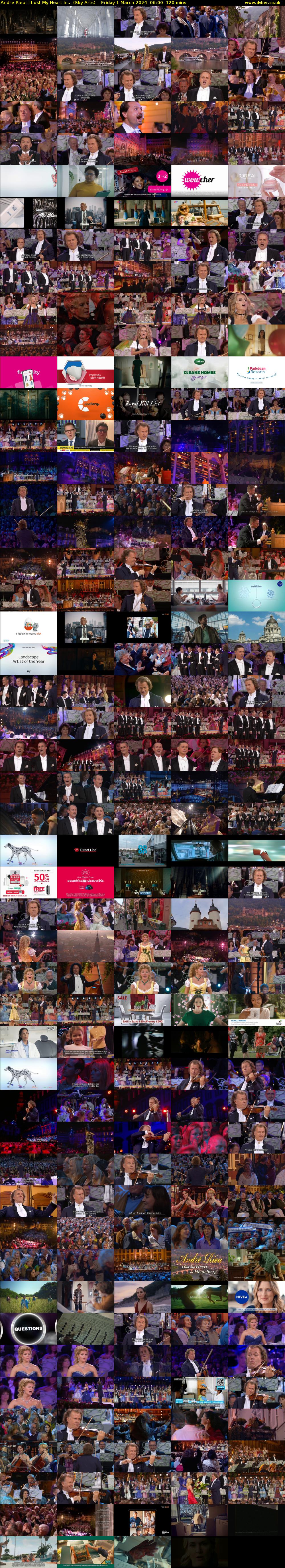 Andre Rieu: I Lost My Heart In... (Sky Arts) Friday 1 March 2024 06:00 - 08:00