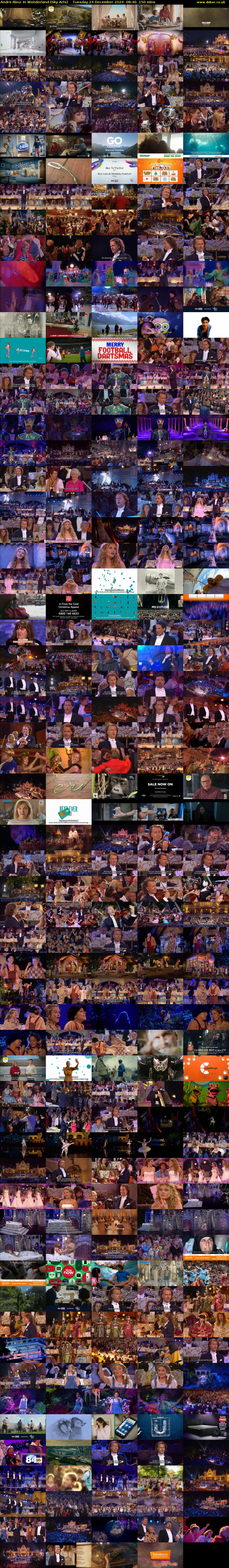 Andre Rieu: In Wonderland (Sky Arts) Tuesday 24 December 2024 08:40 - 11:10