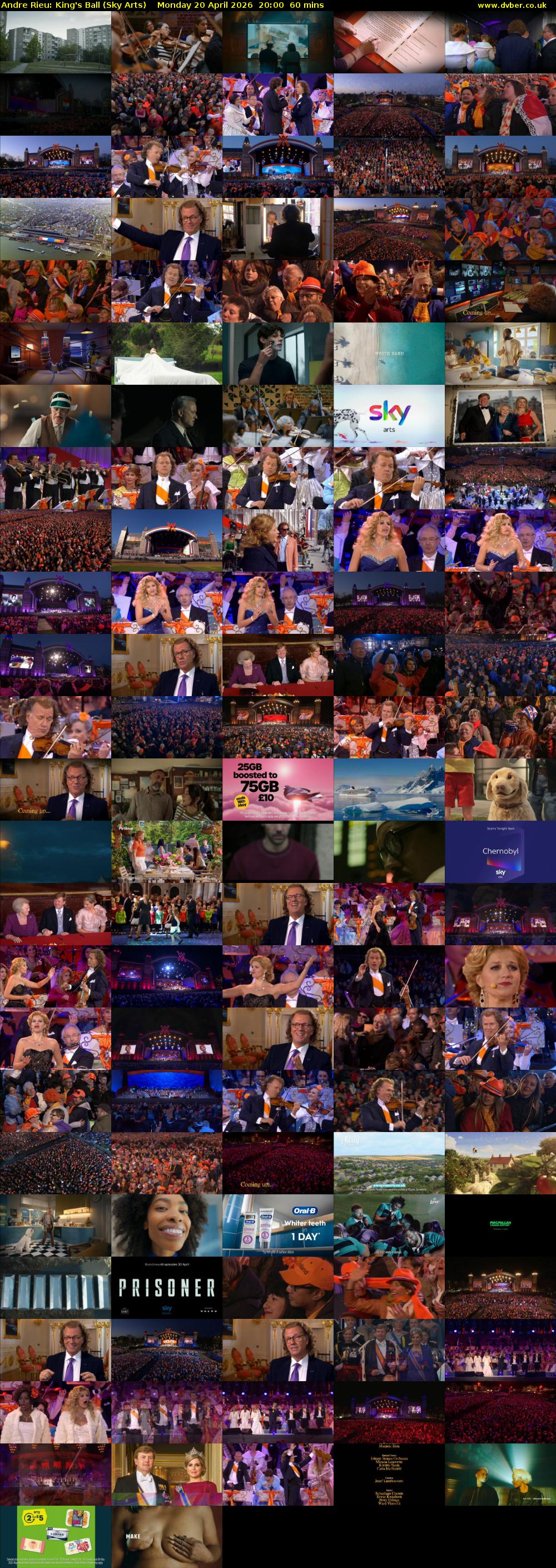 Andre Rieu: King's Ball (Sky Arts) Monday 20 April 2026 20:00 - 21:00