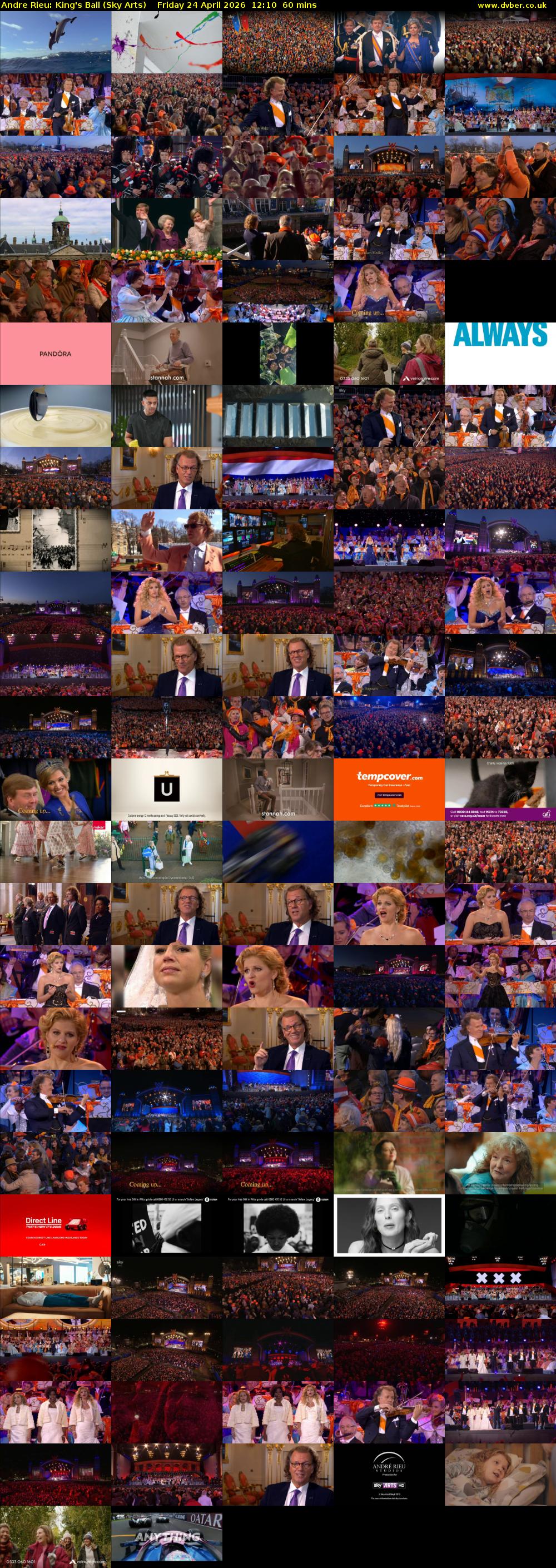Andre Rieu: King's Ball (Sky Arts) Friday 24 April 2026 12:10 - 13:10