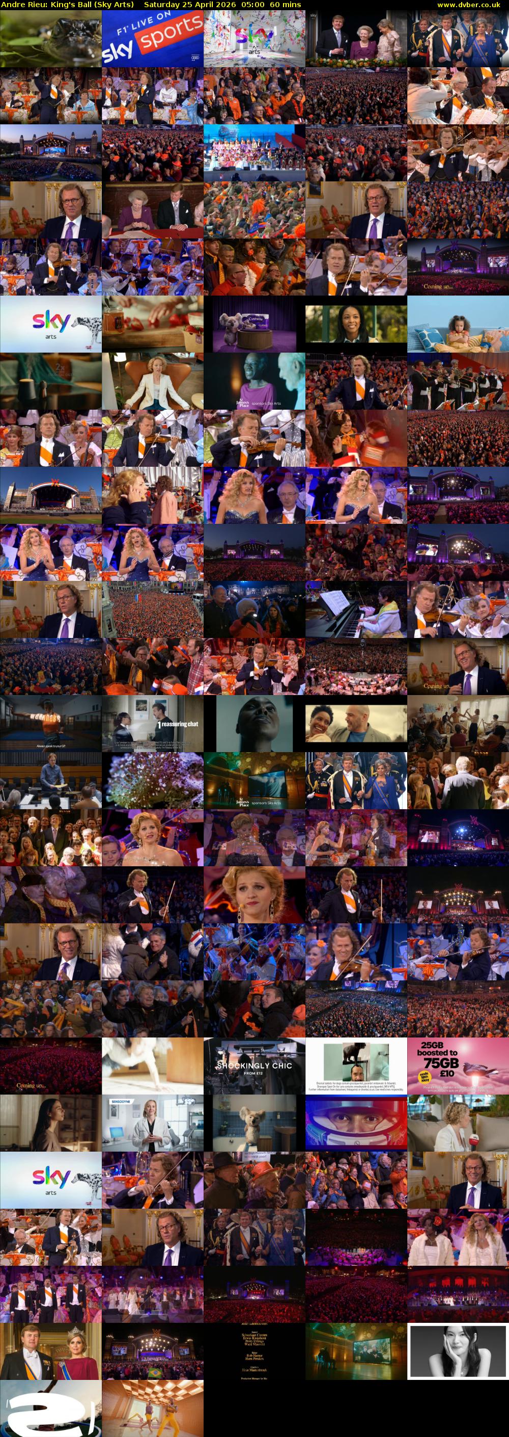Andre Rieu: King's Ball (Sky Arts) Saturday 25 April 2026 05:00 - 06:00