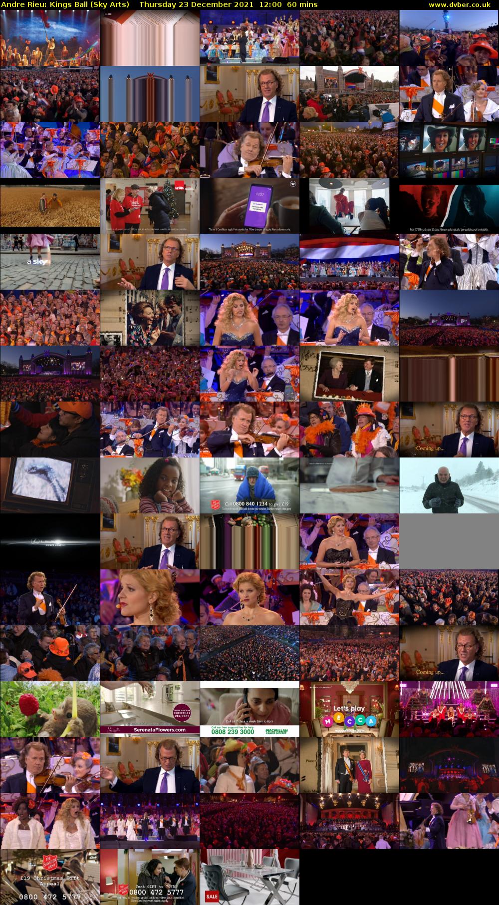 Andre Rieu: Kings Ball (Sky Arts) Thursday 23 December 2021 12:00 - 13:00