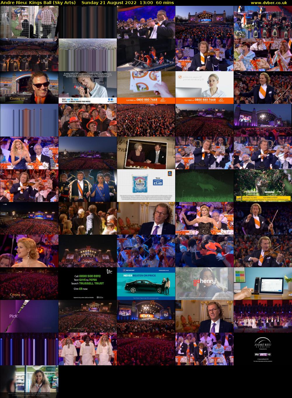 Andre Rieu: Kings Ball (Sky Arts) Sunday 21 August 2022 13:00 - 14:00