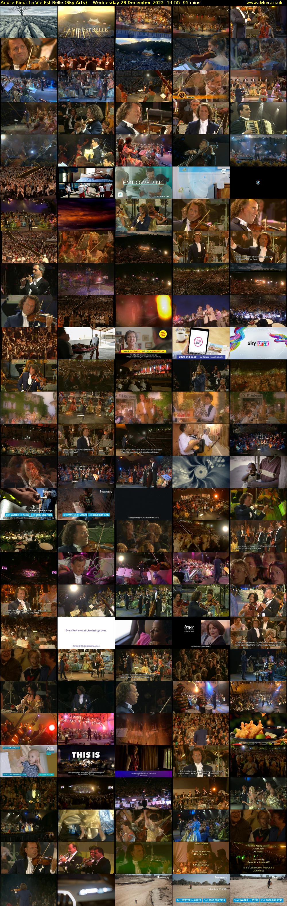 Andre Rieu: La Vie Est Belle (Sky Arts) Wednesday 28 December 2022 14:55 - 16:30