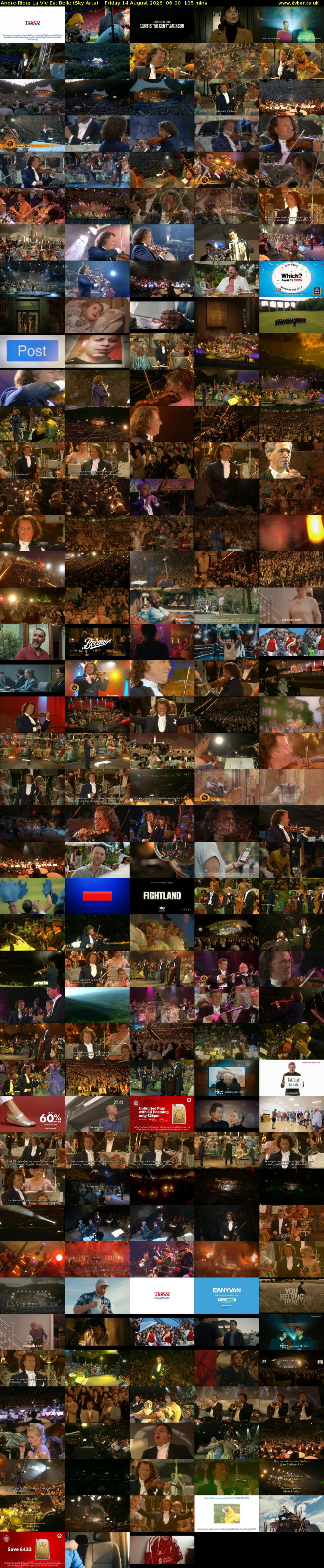 Andre Rieu: La Vie Est Belle (Sky Arts) Friday 14 August 2026 06:00 - 07:45
