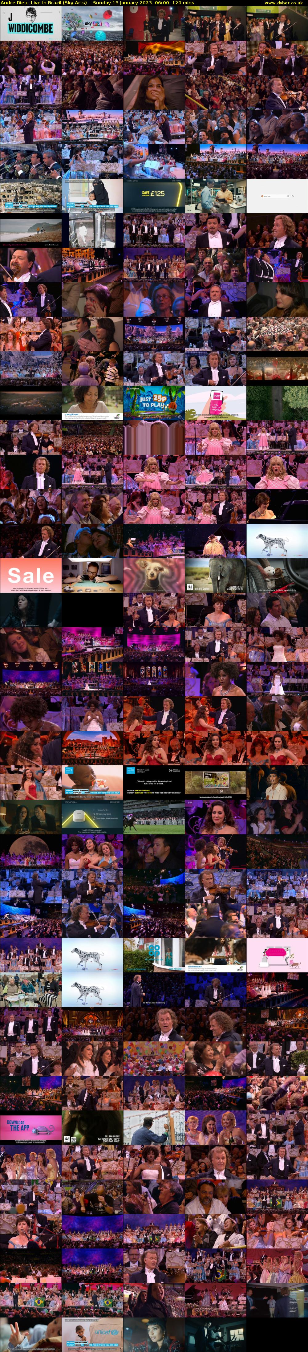 Andre Rieu: Live In Brazil (Sky Arts) Sunday 15 January 2023 06:00 - 08:00