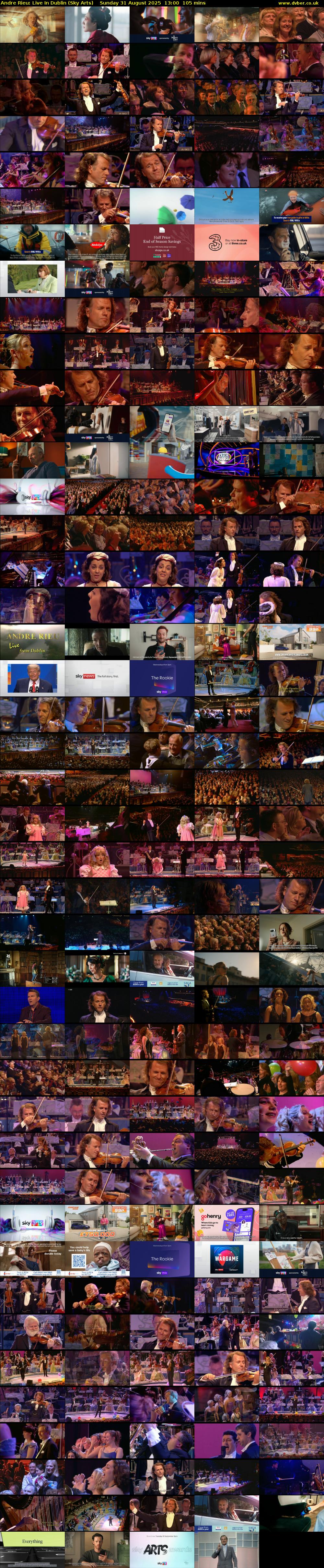 Andre Rieu: Live In Dublin (Sky Arts) Sunday 31 August 2025 13:00 - 14:45