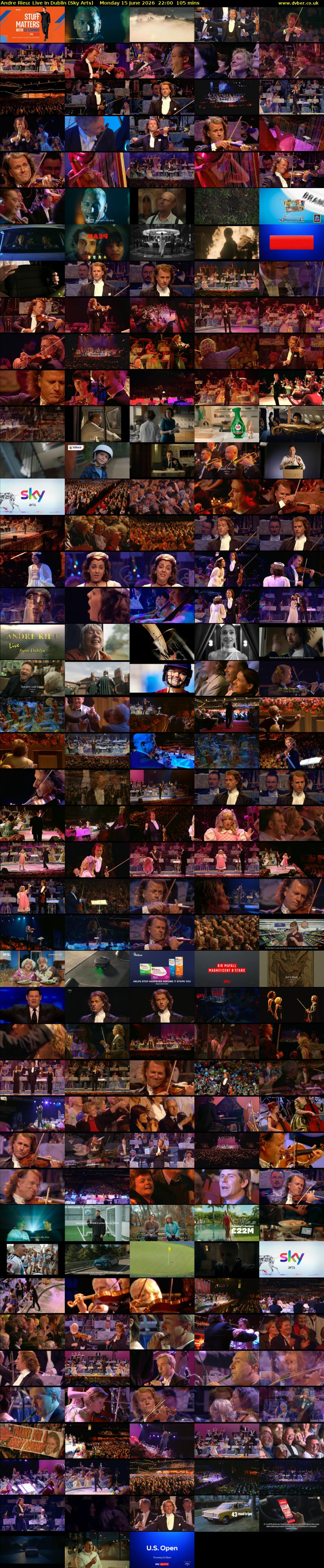 Andre Rieu: Live In Dublin (Sky Arts) Monday 15 June 2026 22:00 - 23:45