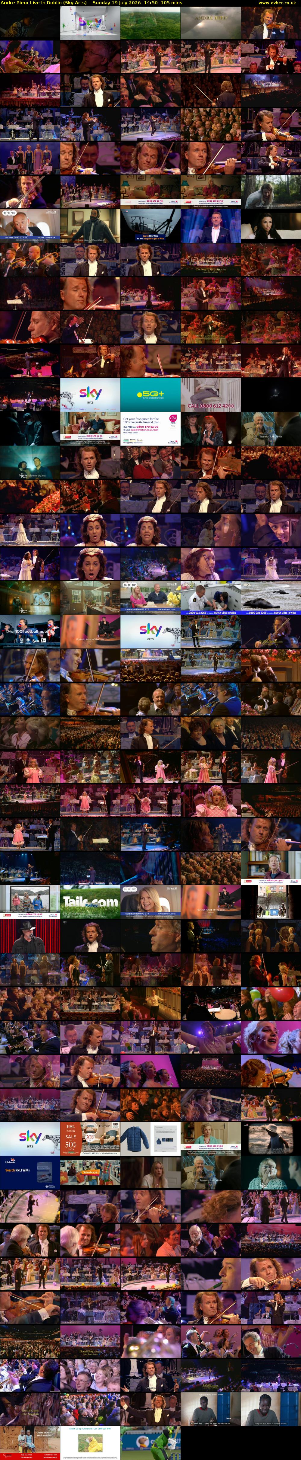 Andre Rieu: Live In Dublin (Sky Arts) Sunday 19 July 2026 14:50 - 16:35