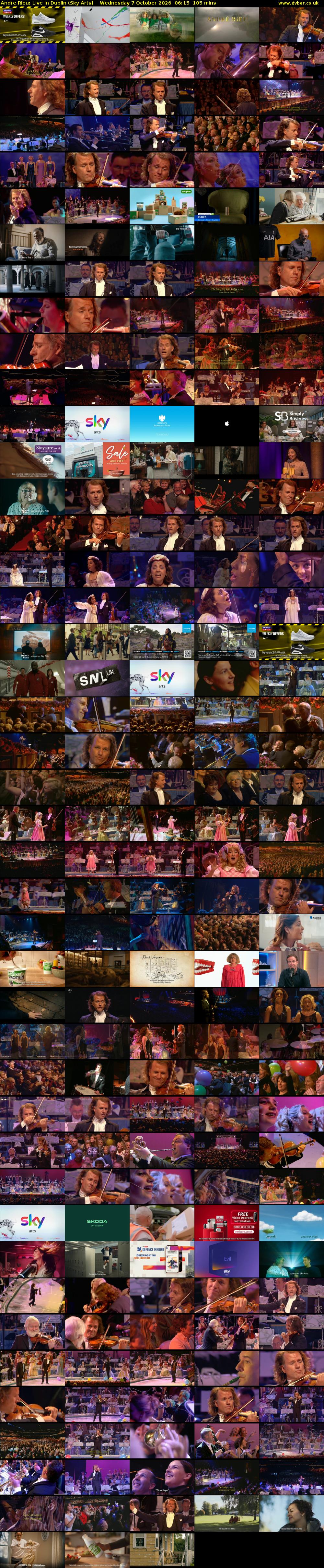 Andre Rieu: Live In Dublin (Sky Arts) Wednesday 7 October 2026 06:15 - 08:00