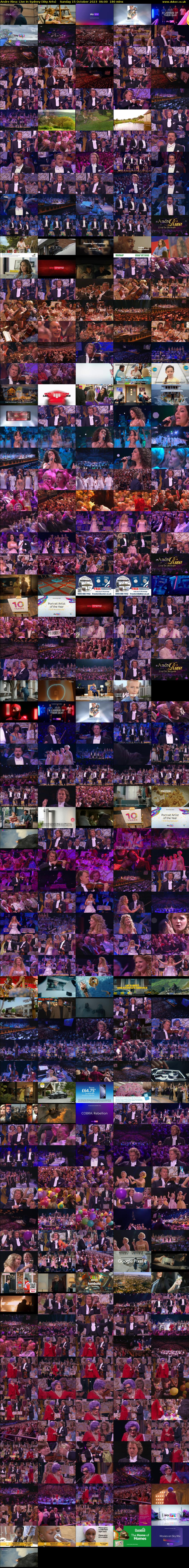Andre Rieu: Live In Sydney (Sky Arts) Sunday 15 October 2023 06:00 - 09:00