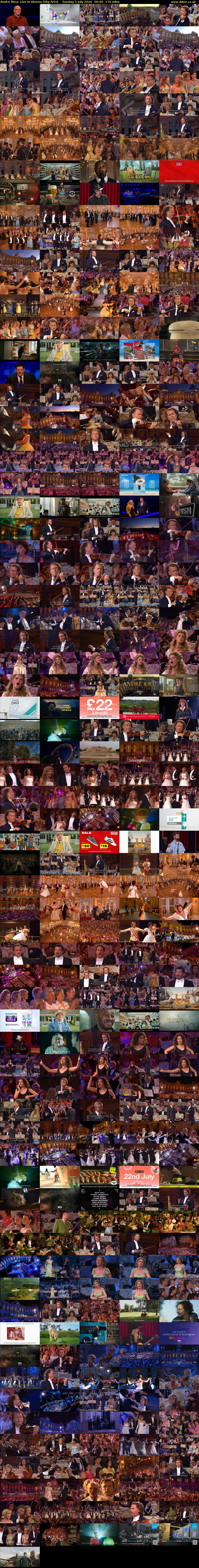 Andre Rieu: Live In Vienna (Sky Arts) Sunday 5 July 2026 06:00 - 08:50