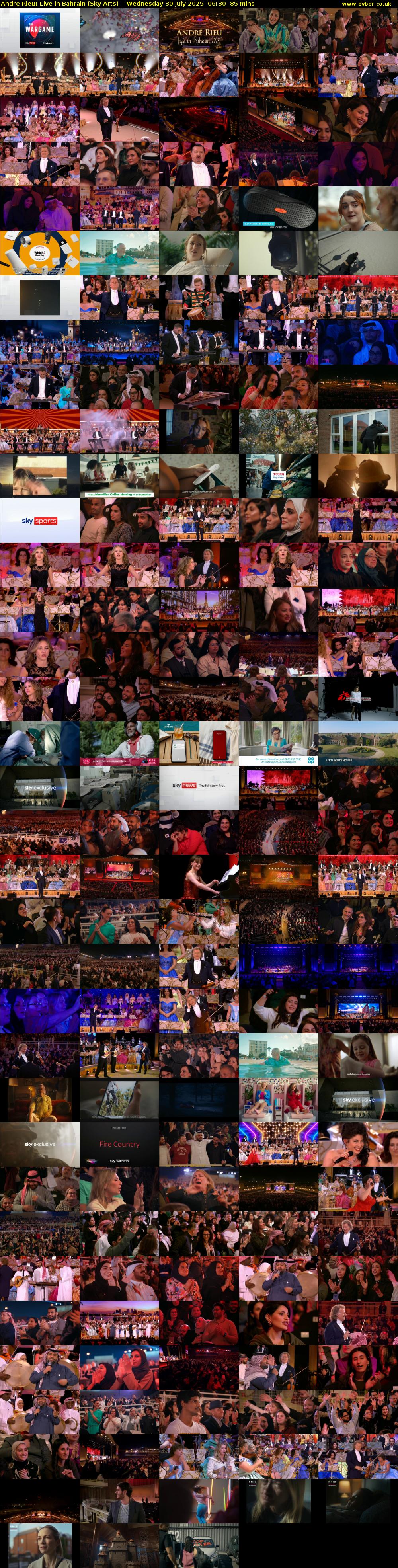 Andre Rieu: Live in Bahrain (Sky Arts) Wednesday 30 July 2025 06:30 - 07:55