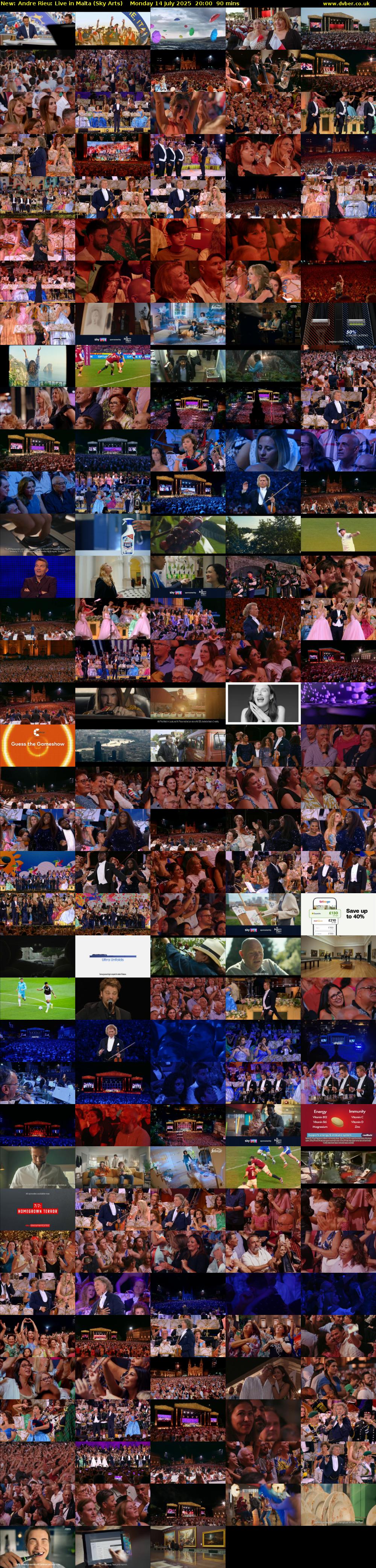 Andre Rieu: Live in Malta (Sky Arts) Monday 14 July 2025 20:00 - 21:30