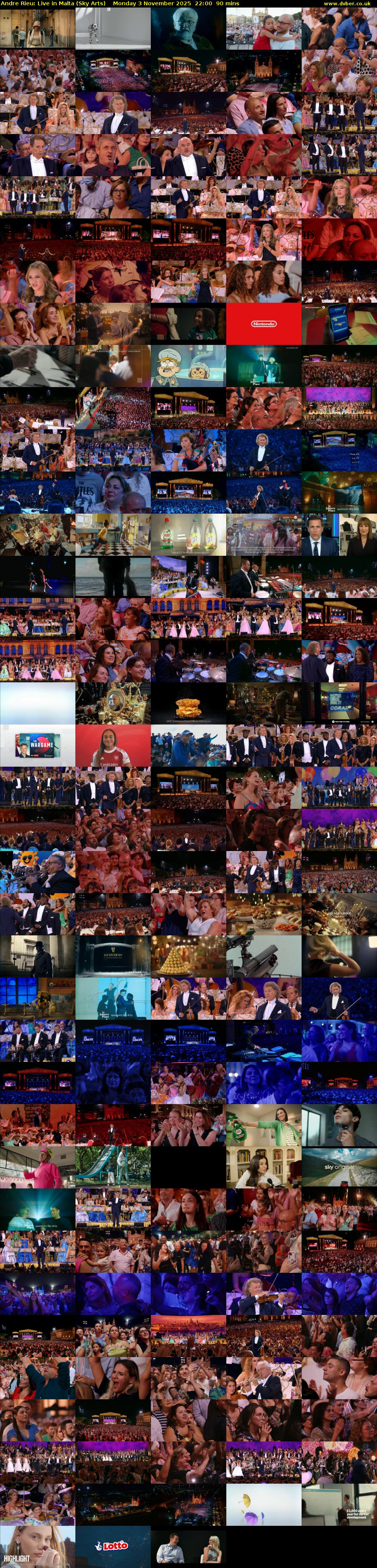 Andre Rieu: Live in Malta (Sky Arts) Monday 3 November 2025 22:00 - 23:30