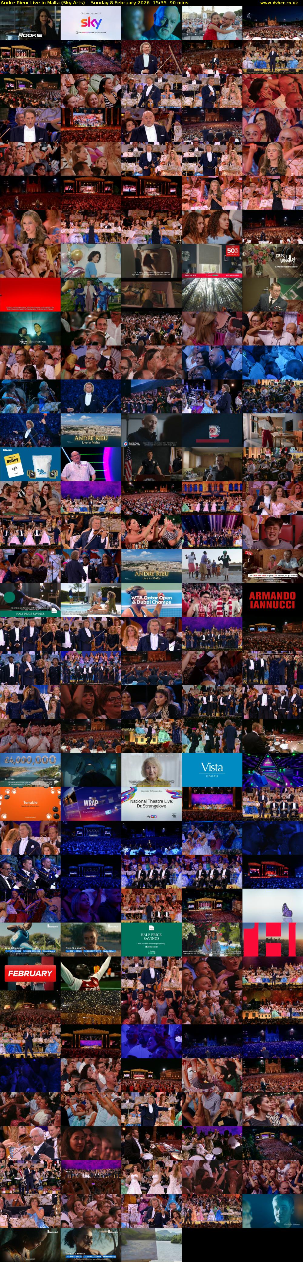 Andre Rieu: Live in Malta (Sky Arts) Sunday 8 February 2026 15:35 - 17:05