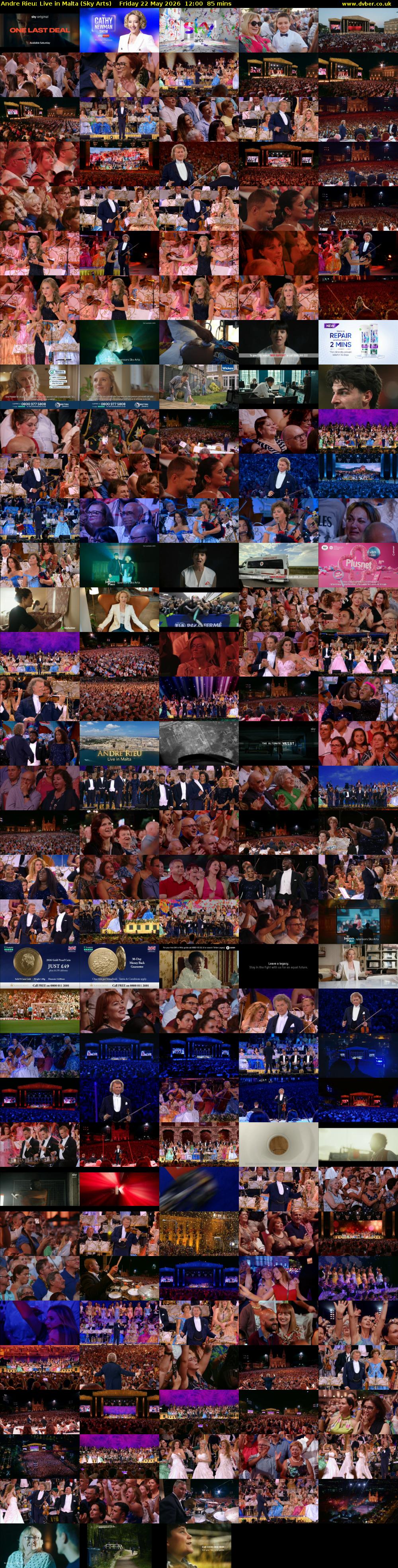 Andre Rieu: Live in Malta (Sky Arts) Friday 22 May 2026 12:00 - 13:25
