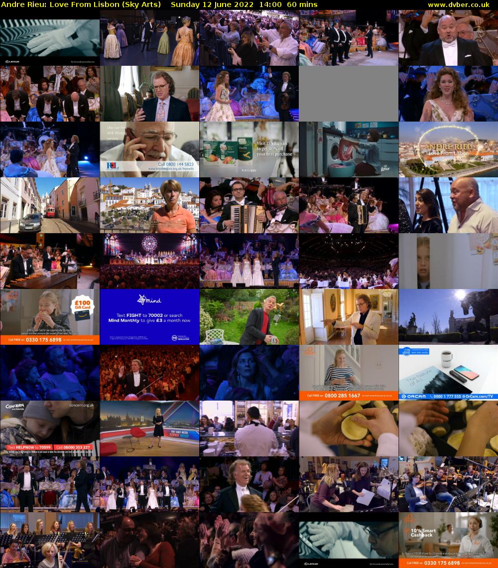 Andre Rieu: Love From Lisbon (Sky Arts) Sunday 12 June 2022 14:00 - 15:00