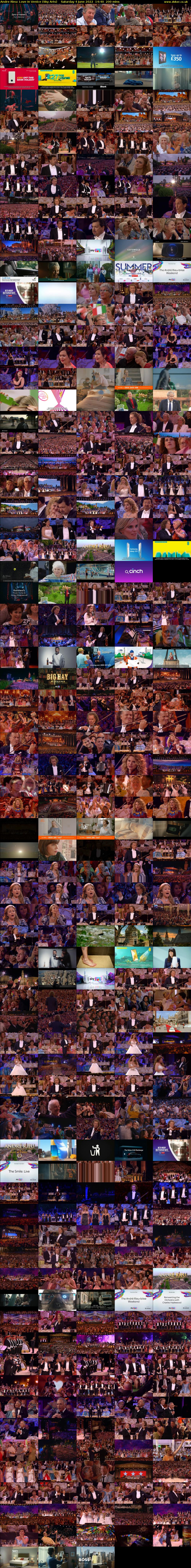 Andre Rieu: Love In Venice (Sky Arts) Saturday 4 June 2022 14:40 - 18:00
