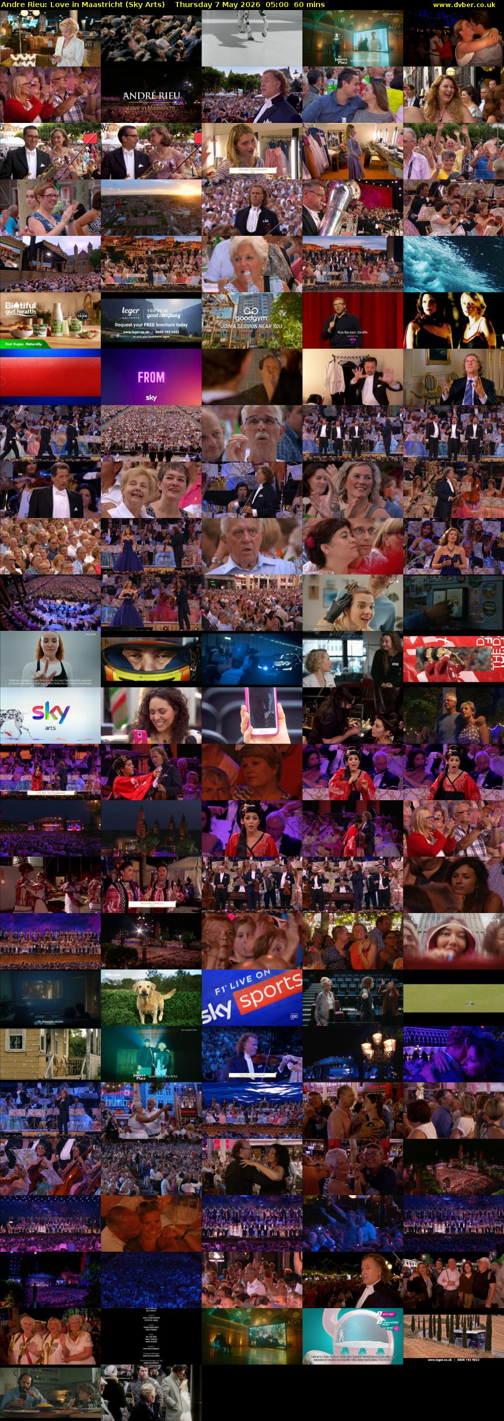 Andre Rieu: Love in Maastricht (Sky Arts) Thursday 7 May 2026 05:00 - 06:00