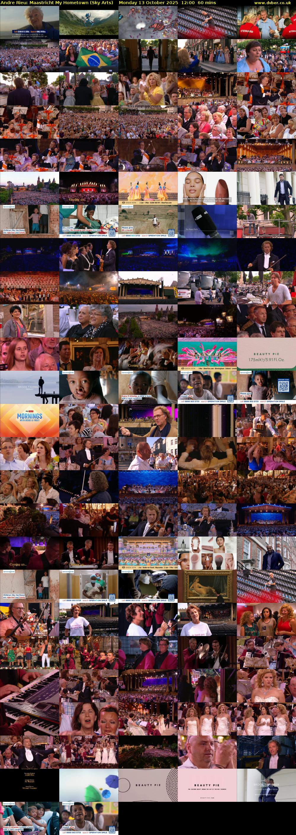 Andre Rieu: Maastricht My Hometown (Sky Arts) Monday 13 October 2025 12:00 - 13:00