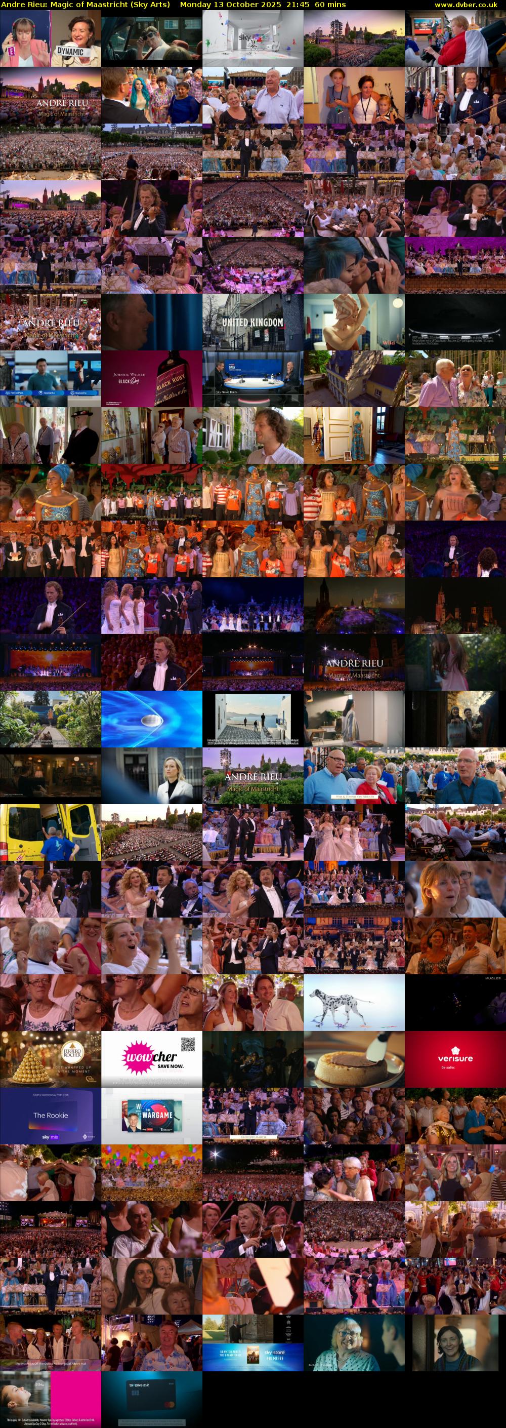 Andre Rieu: Magic of Maastricht (Sky Arts) Monday 13 October 2025 21:45 - 22:45