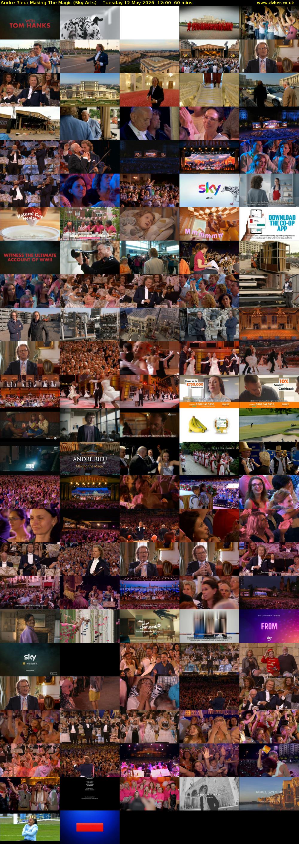 Andre Rieu: Making The Magic (Sky Arts) Tuesday 12 May 2026 12:00 - 13:00