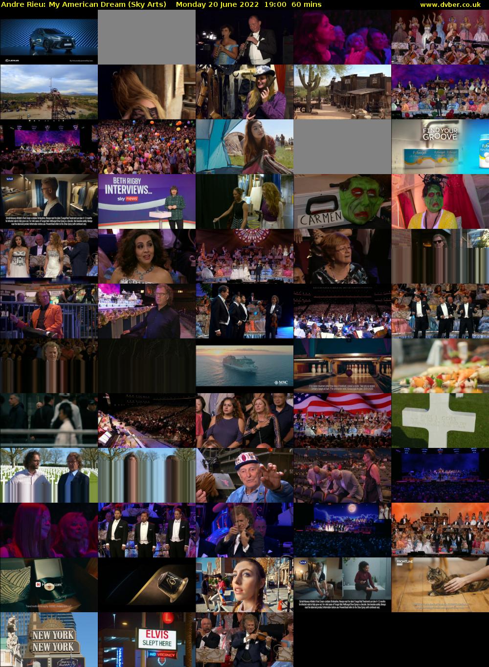Andre Rieu: My American Dream (Sky Arts) Monday 20 June 2022 19:00 - 20:00