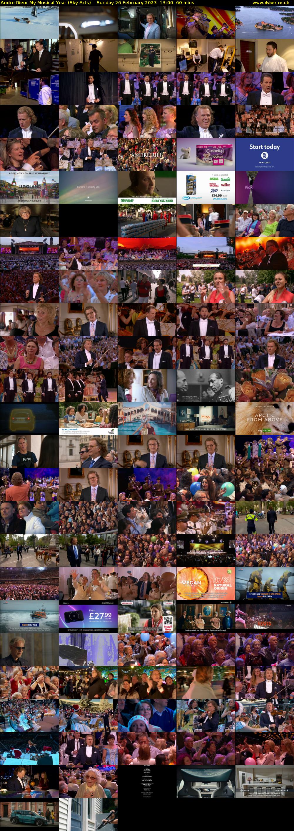 Andre Rieu: My Musical Year (Sky Arts) Sunday 26 February 2023 13:00 - 14:00