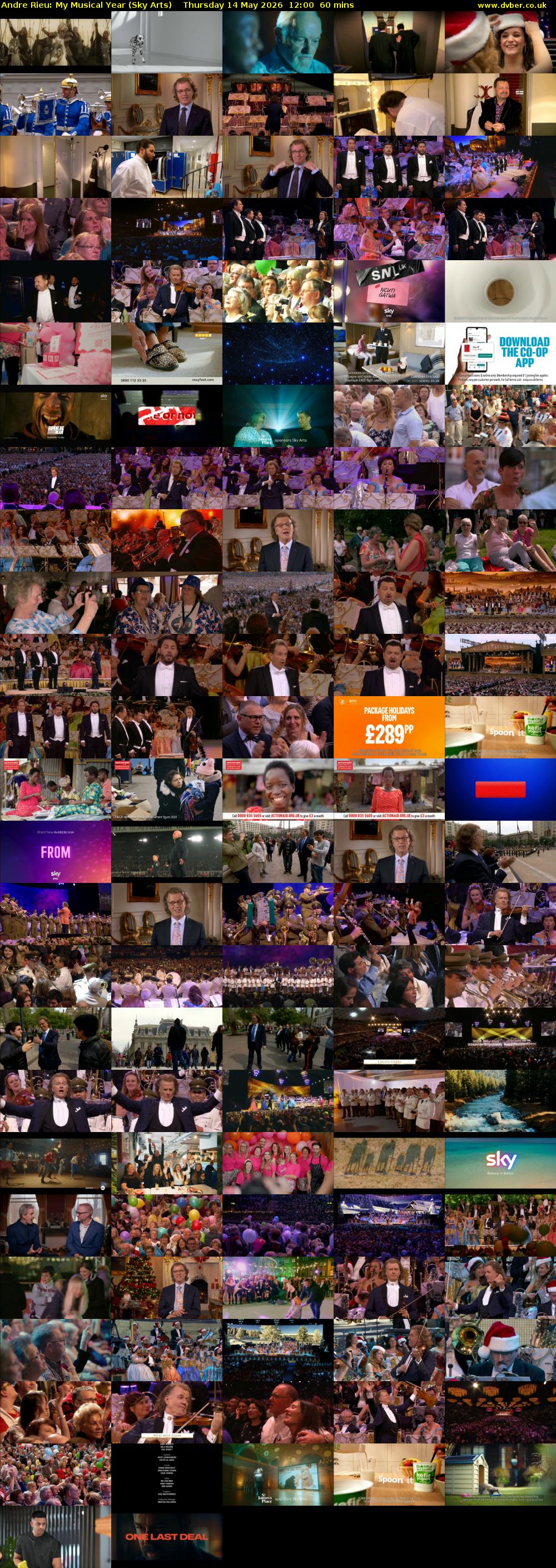 Andre Rieu: My Musical Year (Sky Arts) Thursday 14 May 2026 12:00 - 13:00