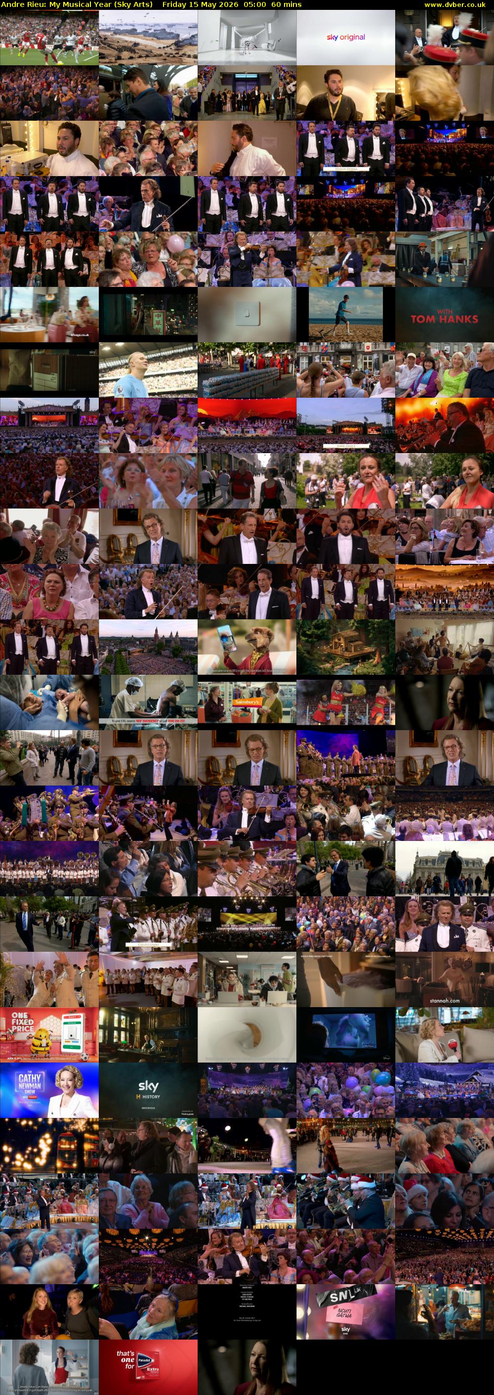 Andre Rieu: My Musical Year (Sky Arts) Friday 15 May 2026 05:00 - 06:00